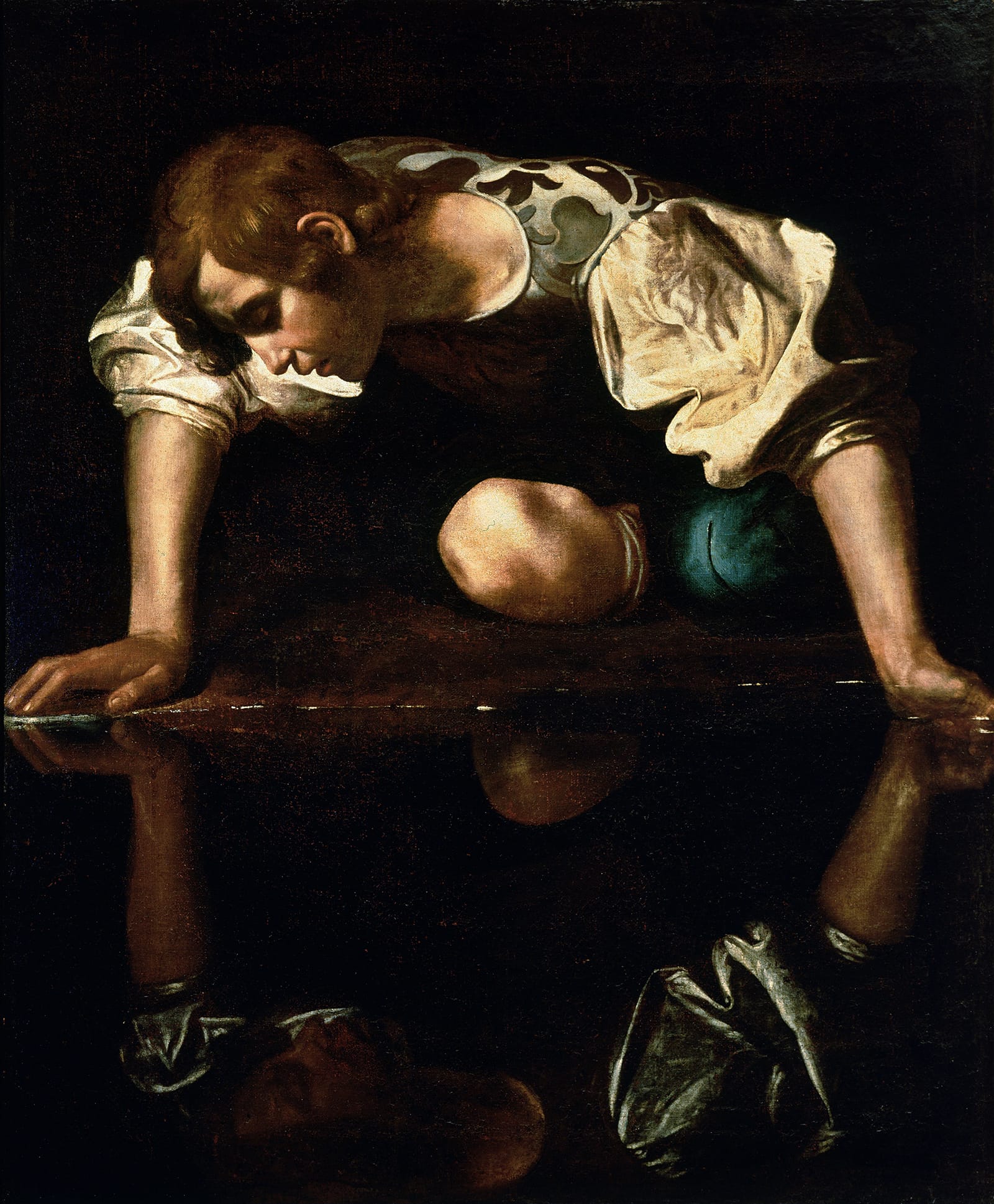 painting of narcissus by Caravaggio